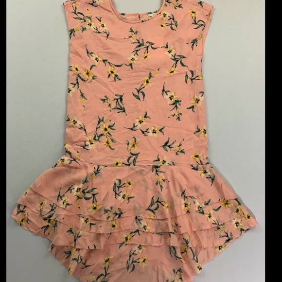 Joie Pink Floral Coreen Short Sleeve Silk Dress - Picture 3 of 4